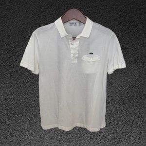 LACOSTE Men’s Polo T-Shirt White Size US XXL